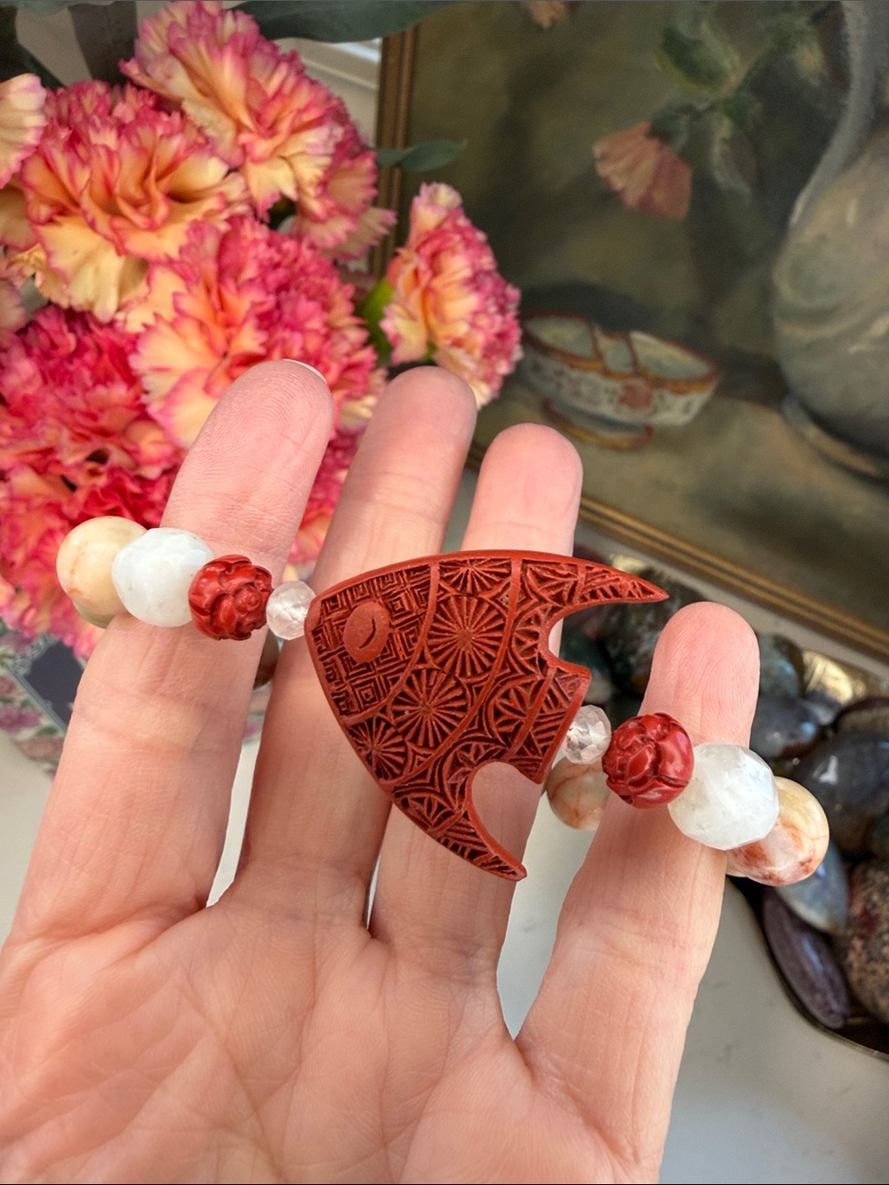 FOLLOW THE RED ROAD • The Faraway No. 01 • Artisan Gemstone Bracelet: B1329 - Picture 4 of 5